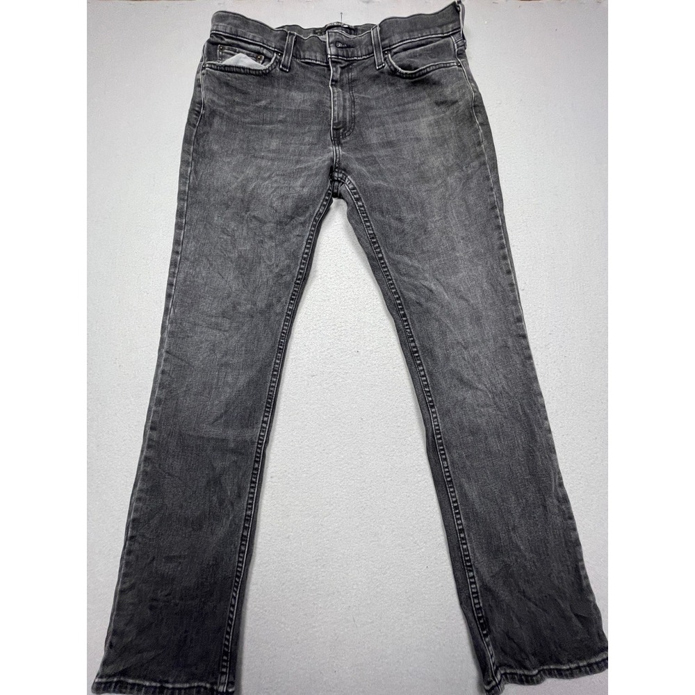 Hollister Slim Straight Epic Flex Denim Washed Black 33x29 Mens